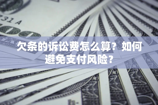北京欠条的诉讼费怎么算？如何避免支付风险？